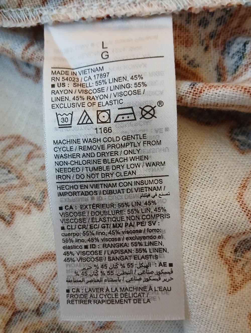 NWT Linen Blend Midi Sleeveless Summer Dress Sz Large - Picture 12 of 12